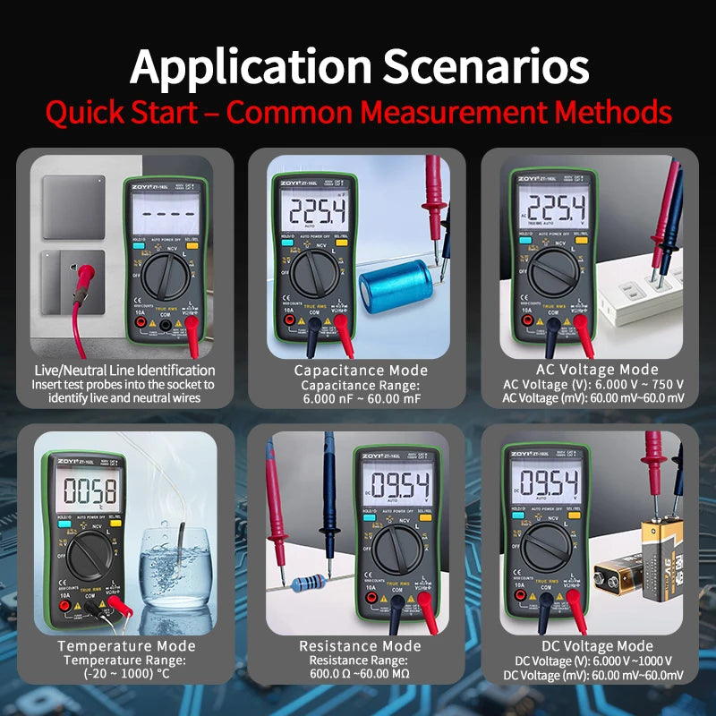 Zoyi Auto Ranging Precision Digital Multimeter