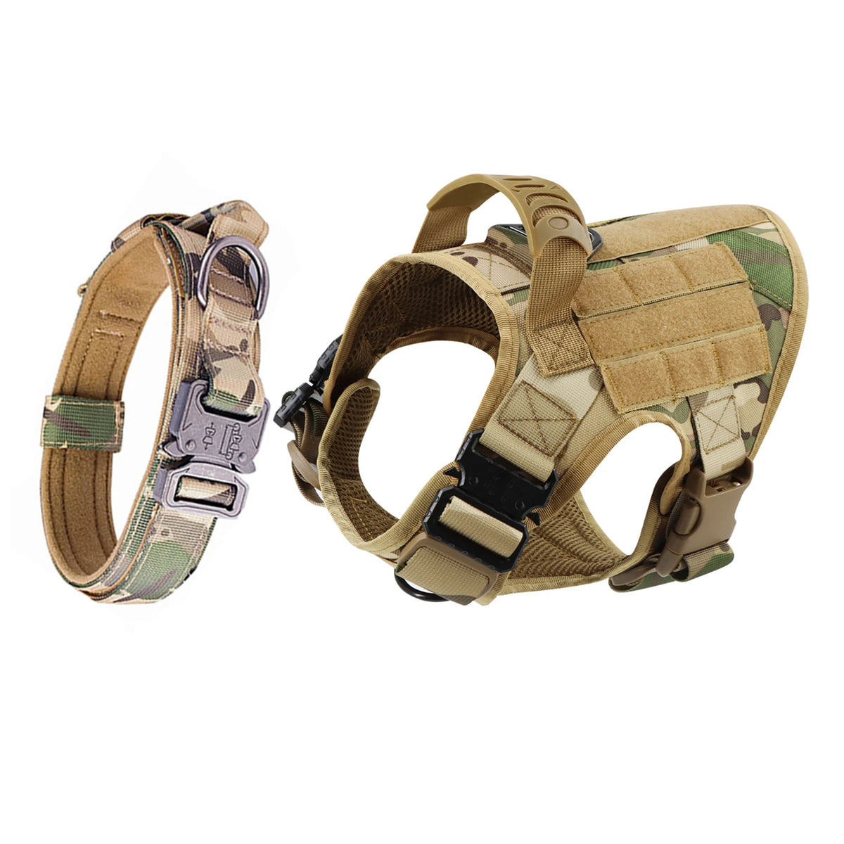 PetraVel Tactical Dog Harness And Collar Set