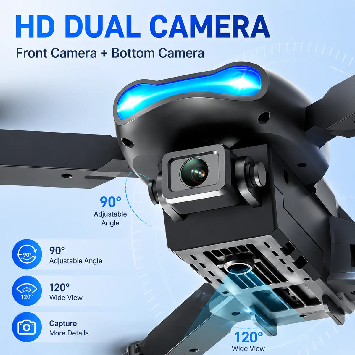 ZNLYRION Dual Camera Foldable FPV Drone For Beginners