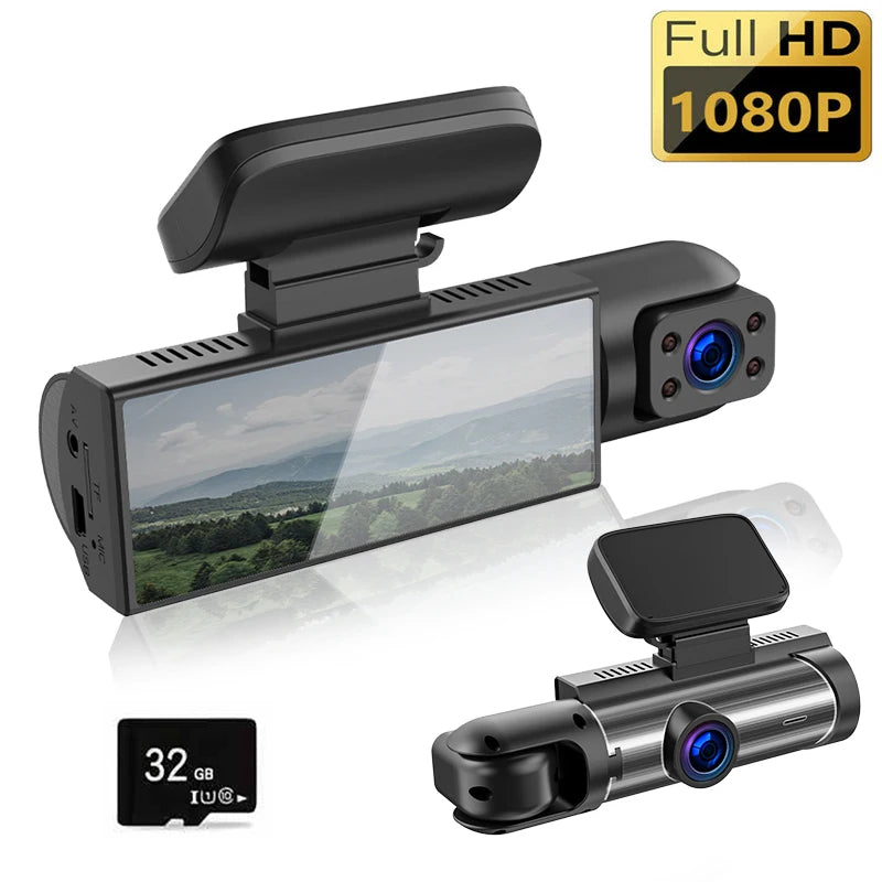 Front And Rear Car Dashcam With Night Vision Recording