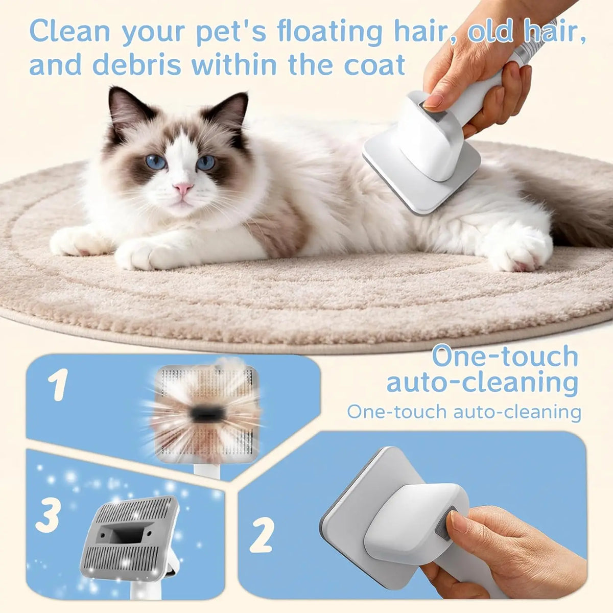 Dog Grooming Vacuum Kit And Deshedding Trimmer