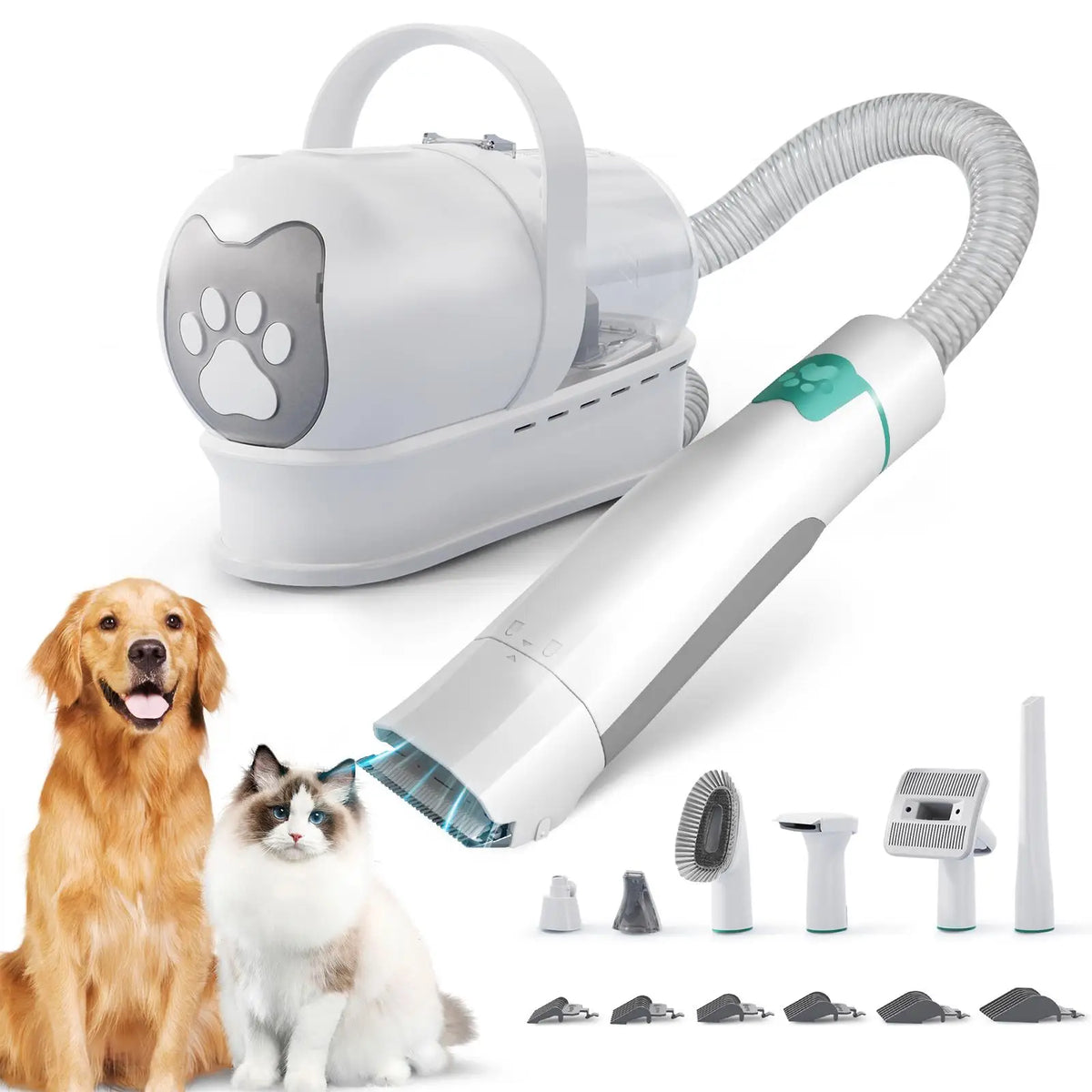 Dog Grooming Vacuum Kit And Deshedding Trimmer