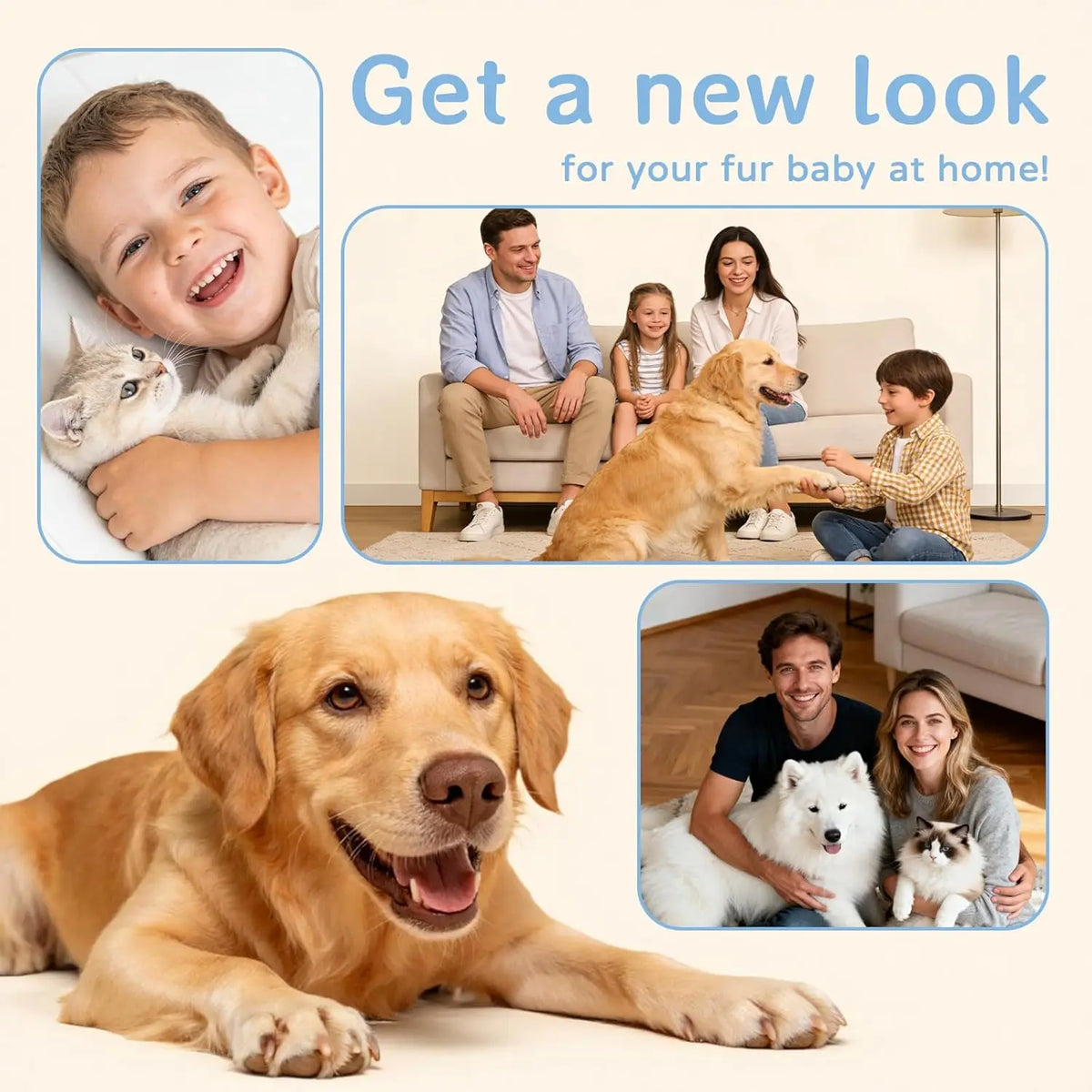 Dog Grooming Vacuum Kit And Deshedding Trimmer