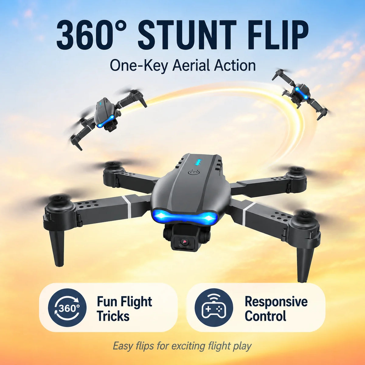 ZNLYRION Dual Camera Foldable FPV Drone For Beginners