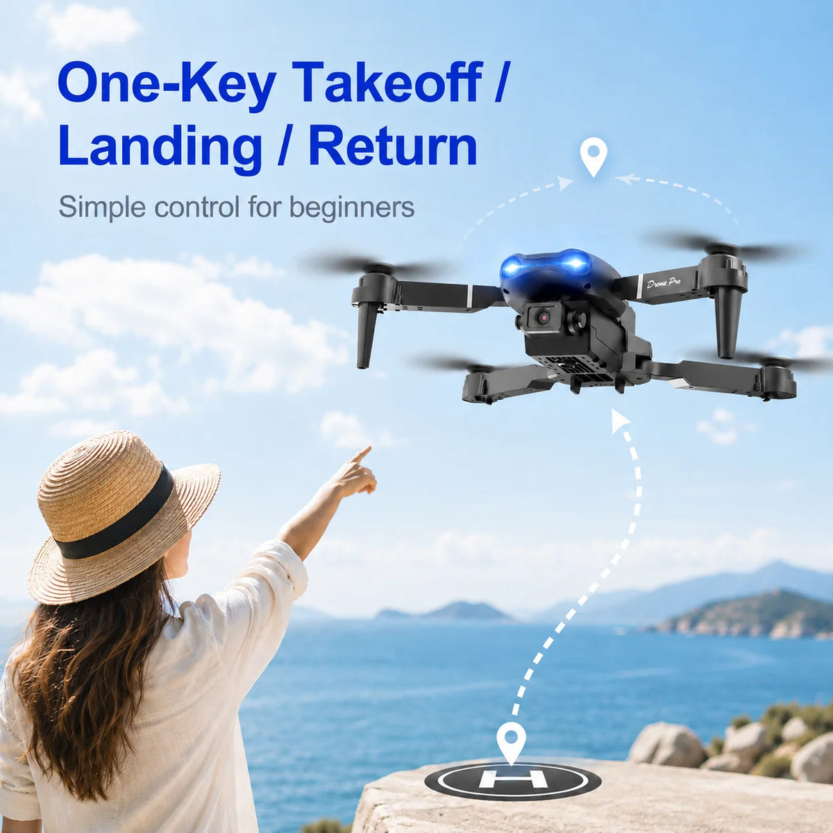 ZNLYRION Dual Camera Foldable FPV Drone For Beginners