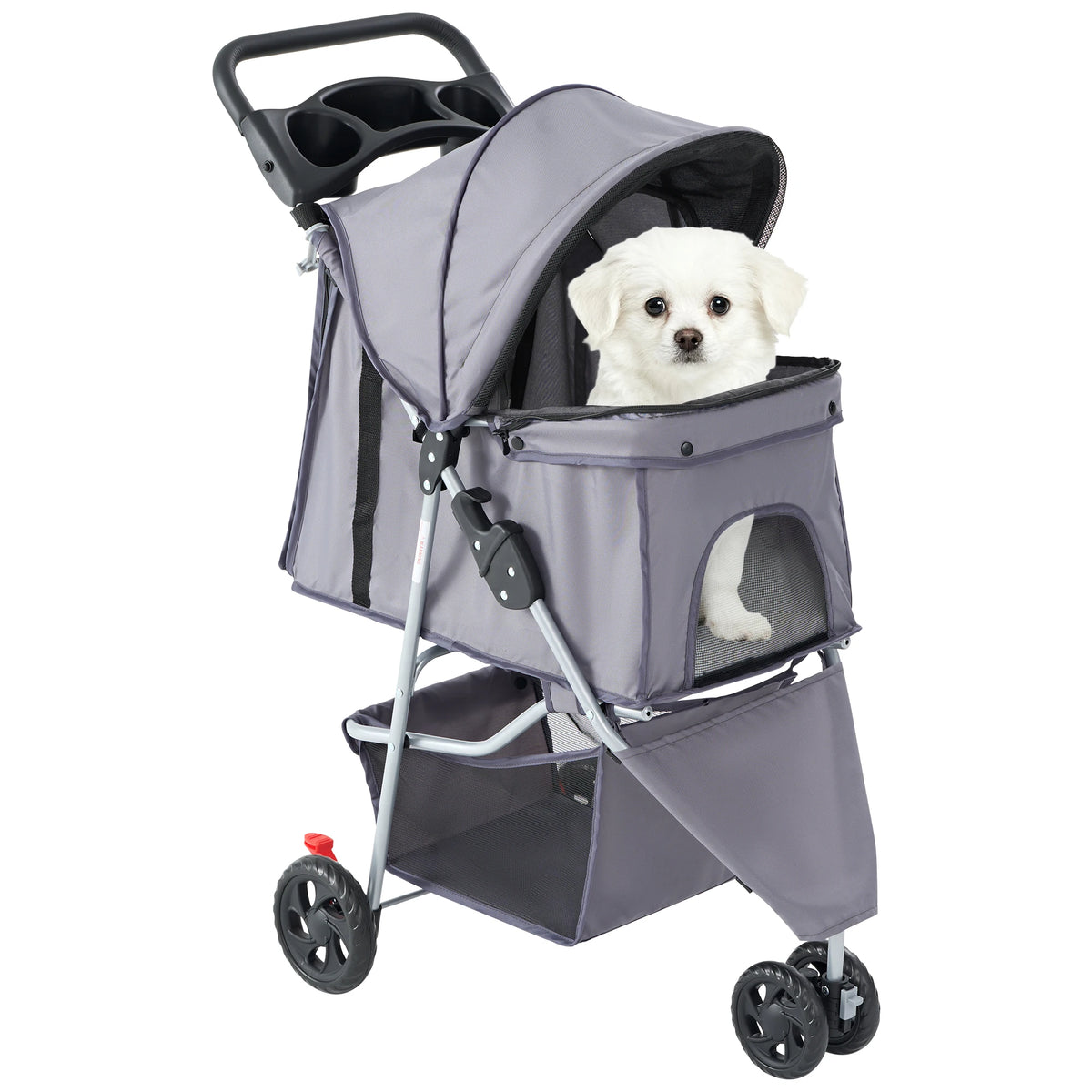 Foldable 3 Wheel Pet Stroller For Small Dogs