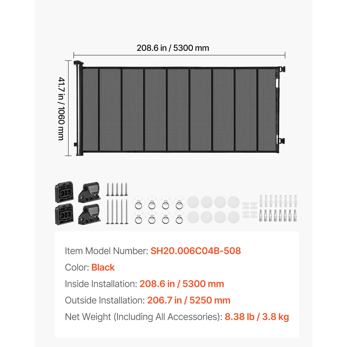 SucceBuy Retractable Baby And Pet Safety Gate