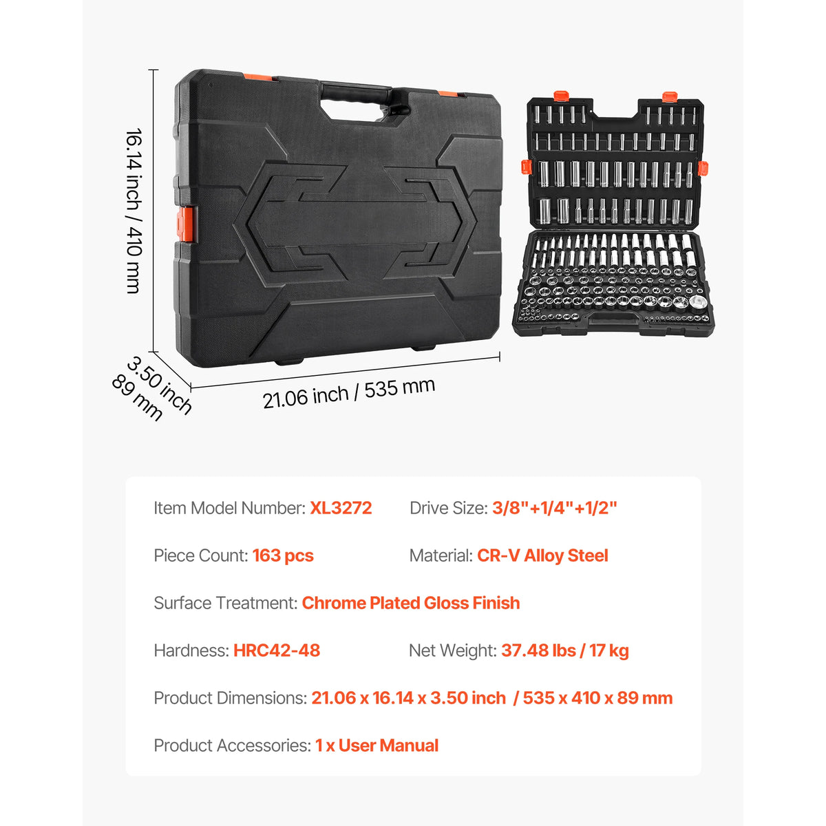 SucceBuy Socket And Ratchet Tool Kit