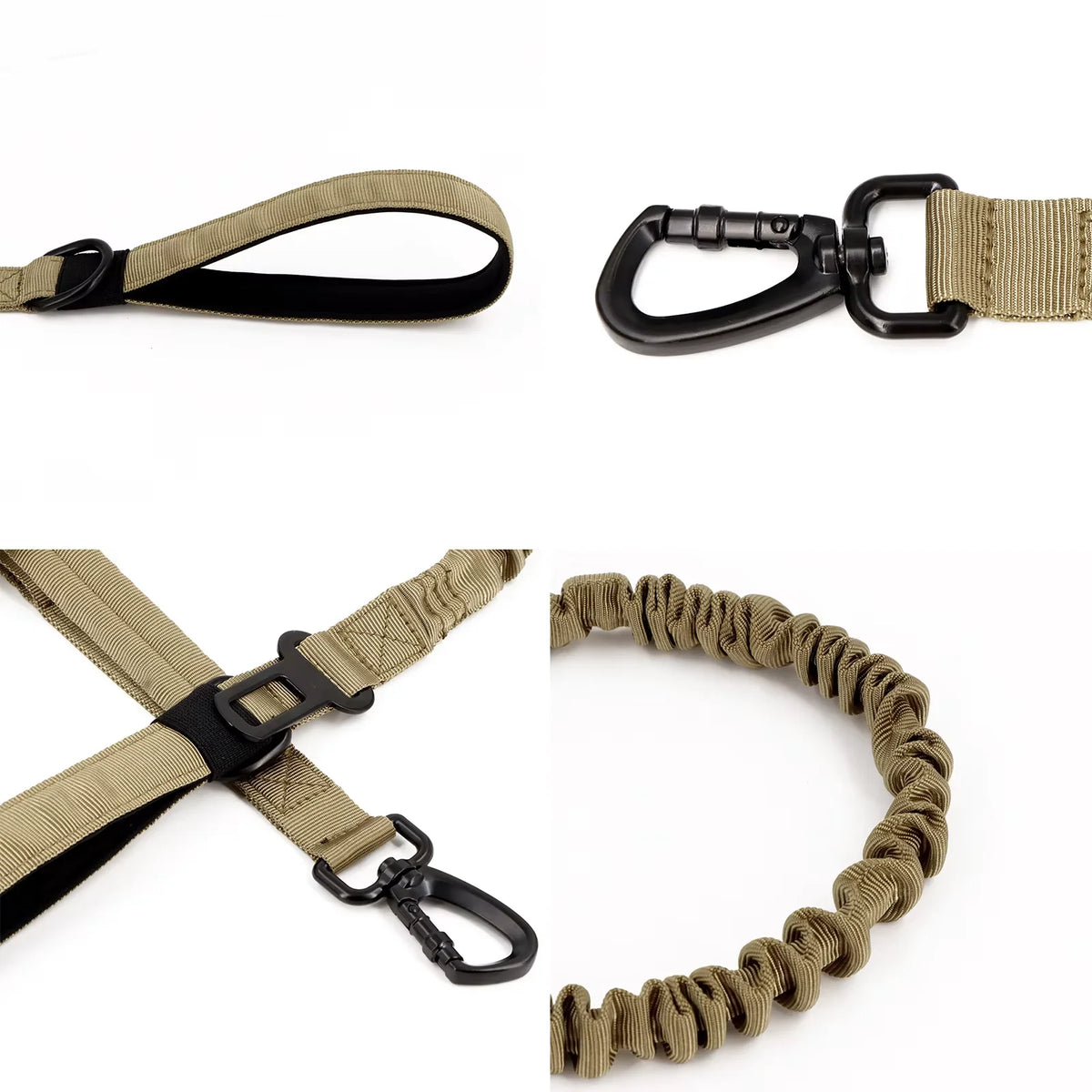 PETRAVEL Military Adjustable Dog Leash With Dual Handles