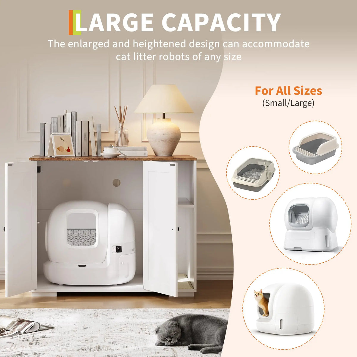 HiMISS Dog Proof Litter Robot Enclosure With Collector