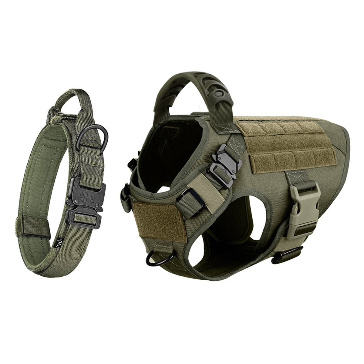 PetraVel Tactical Dog Harness And Collar Set