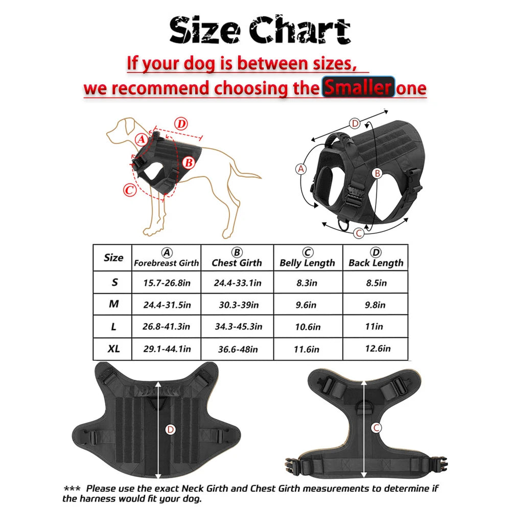 Petavel Quick Release Tactical Dog Harness