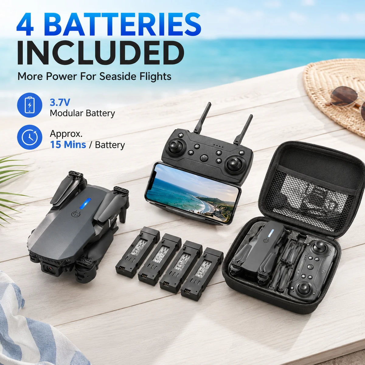 ZNLYRION 4K Dual Camera Foldable FPV Drone E88 Pro