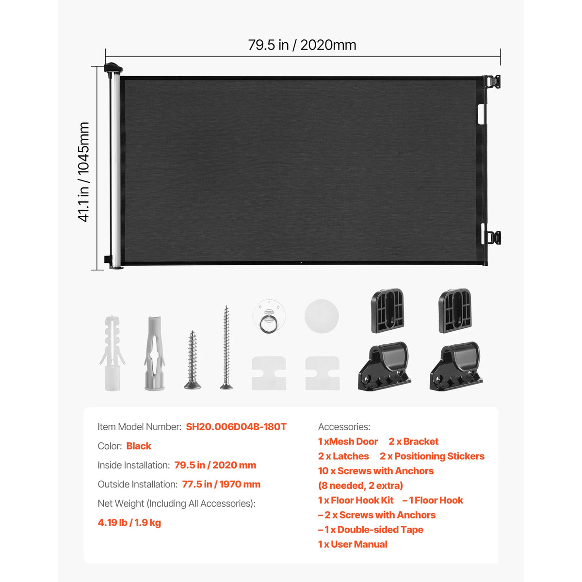 SucceBuy Retractable Baby And Pet Safety Gate