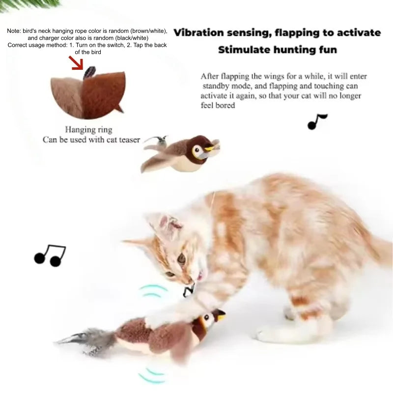 Touch Activated Chirping Bird Plush Toy
