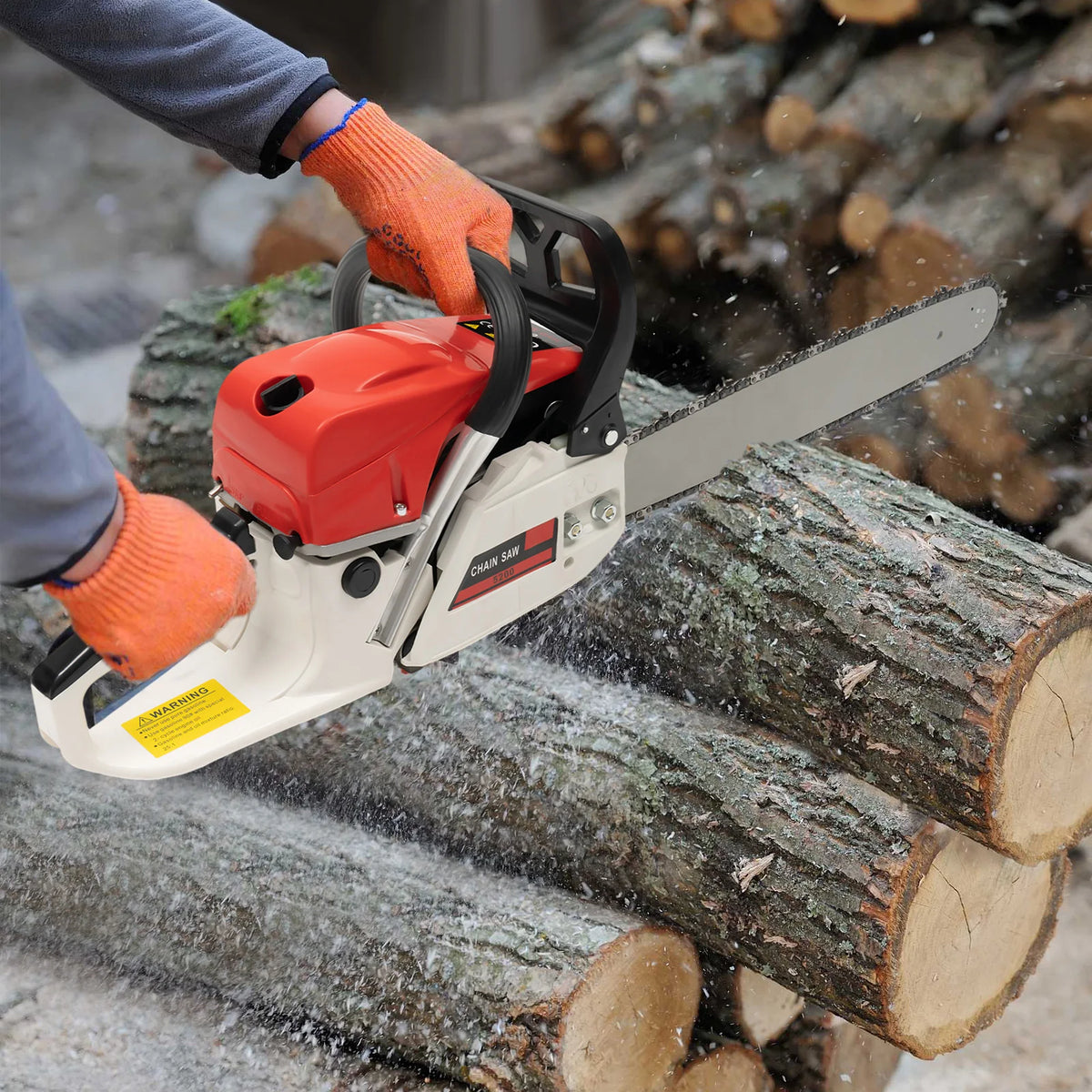 Heavy Duty Gasoline Chainsaw With 52CC Engine