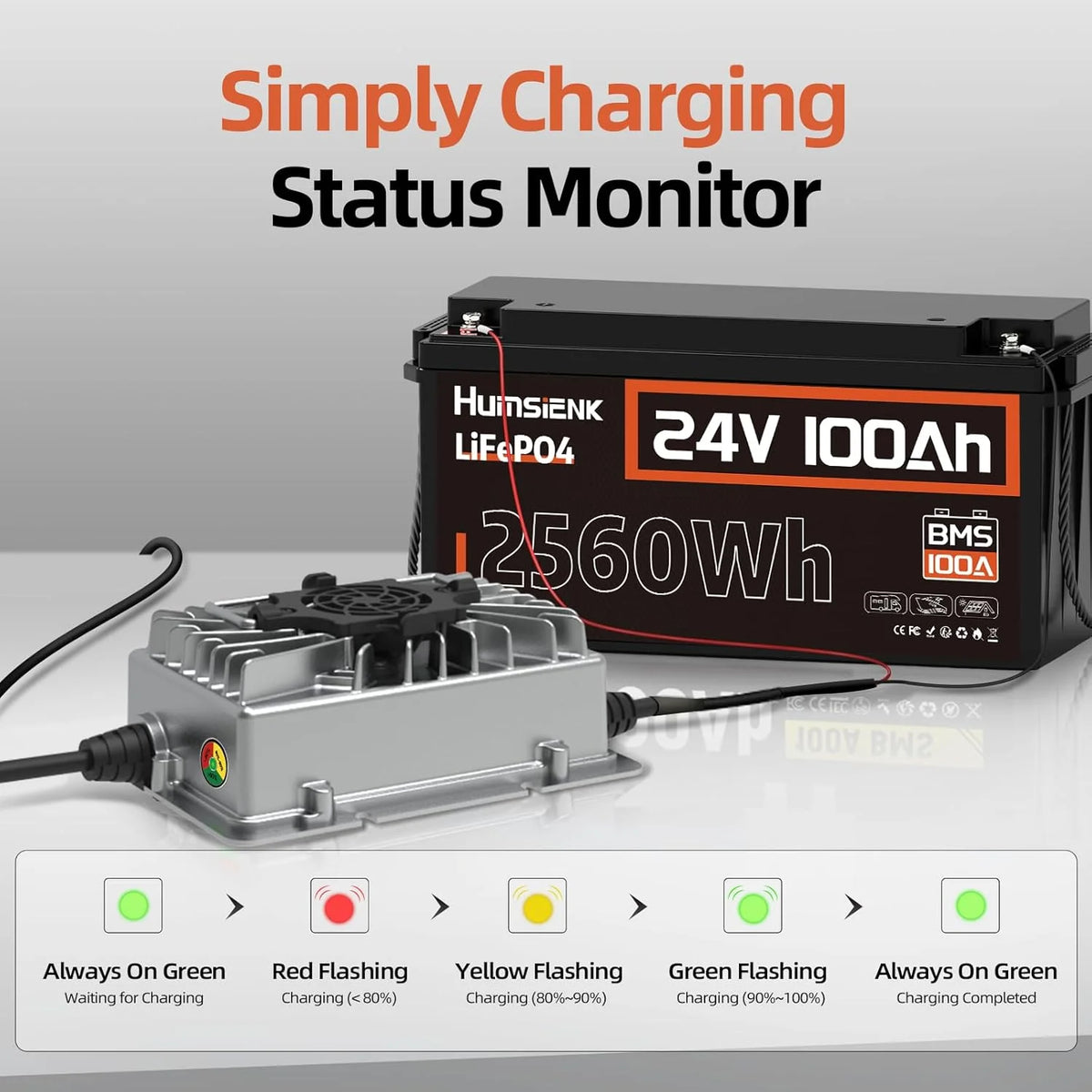Smart LiFePO4 Battery Charger for Golf Carts and RVs
