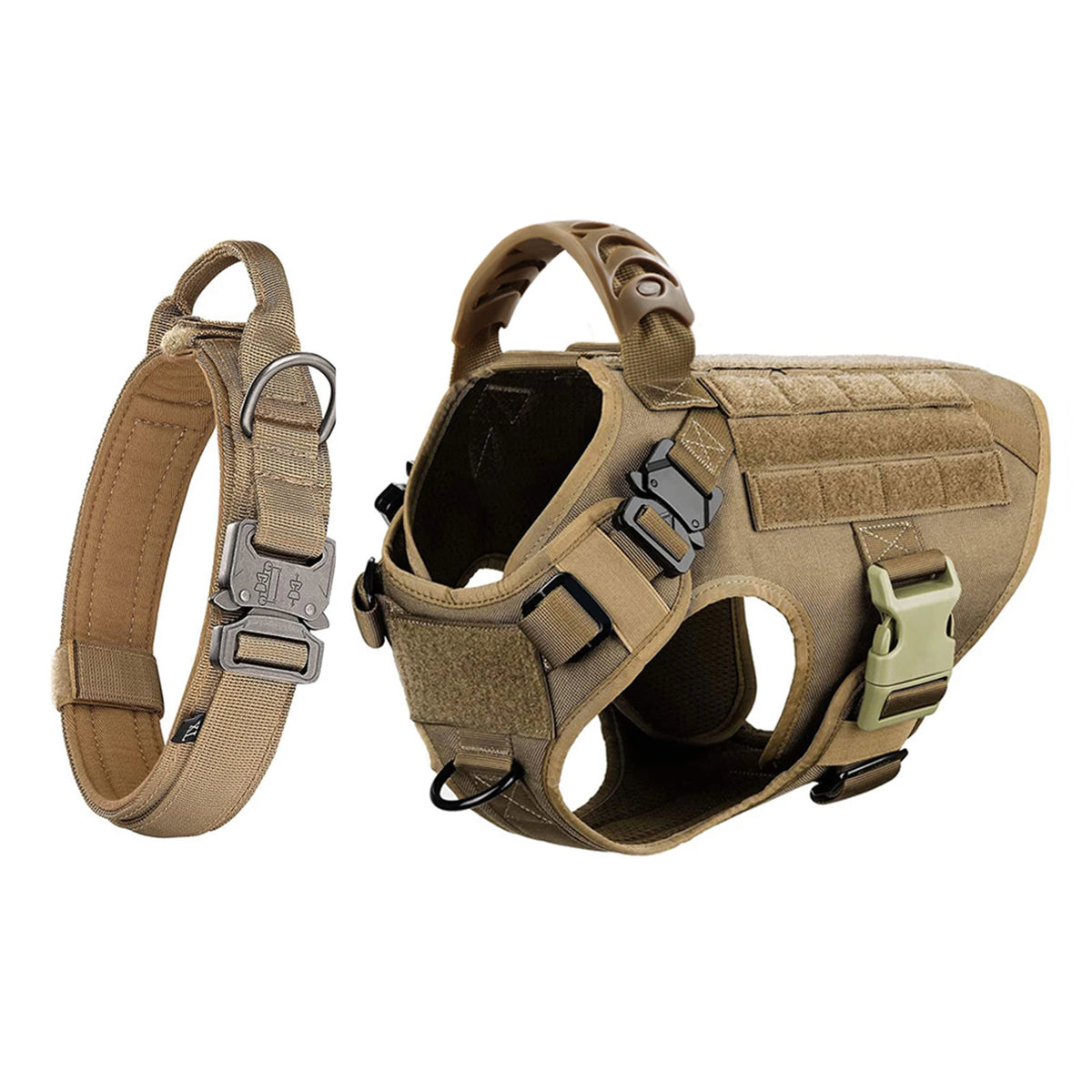 PetraVel Tactical Dog Harness And Collar Set