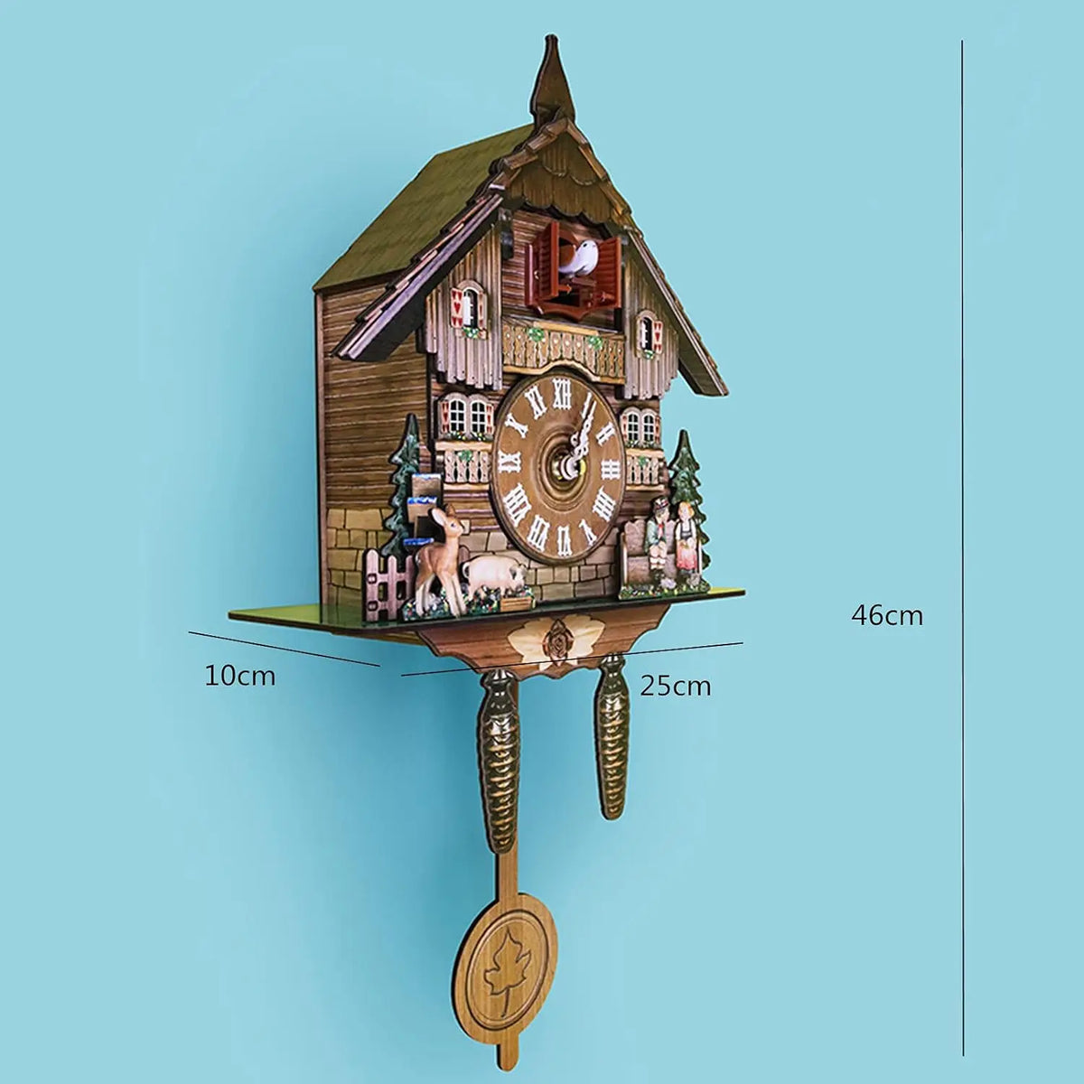 Northern European Cuckoo Wall Clock With Alarm