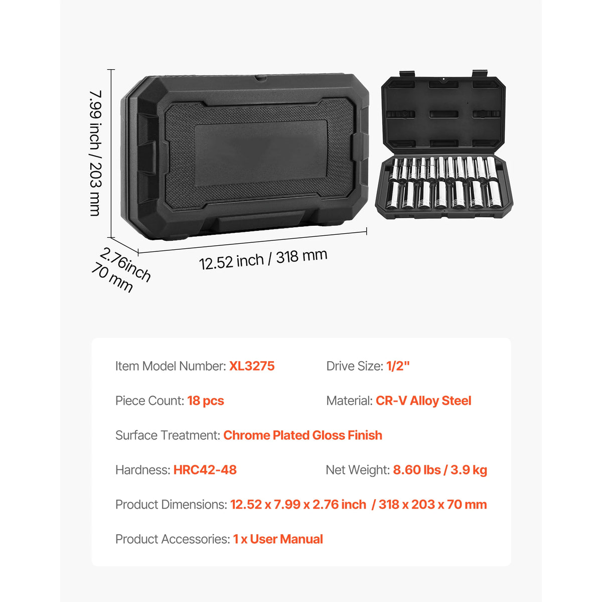 SucceBuy Socket And Ratchet Tool Kit