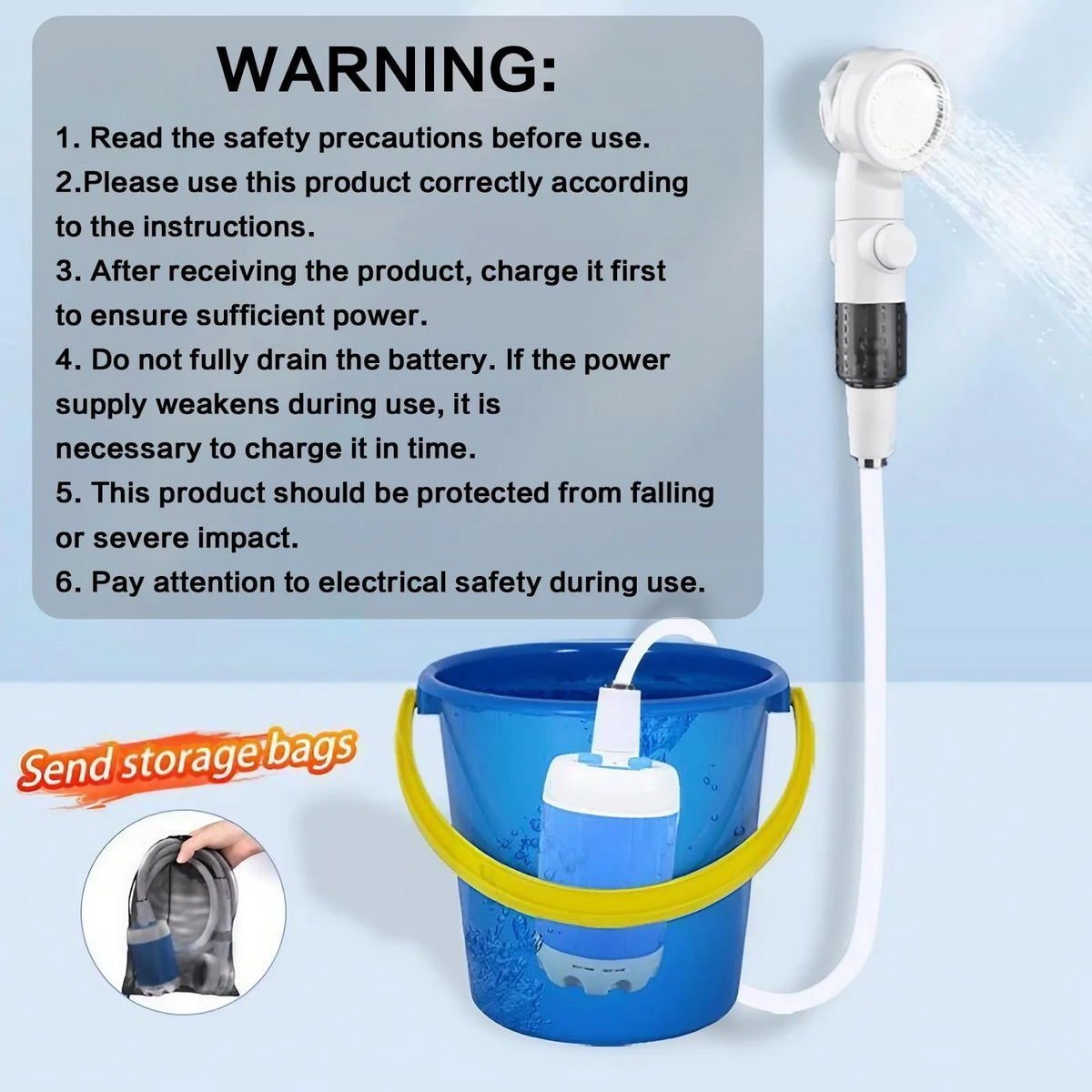 Portable Cordless Shower Sprayer For Pets
