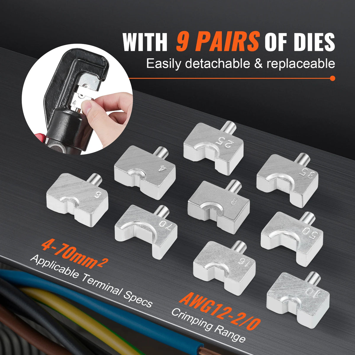 SucceBuy Hydraulic Cable Crimping Tool With Cutter