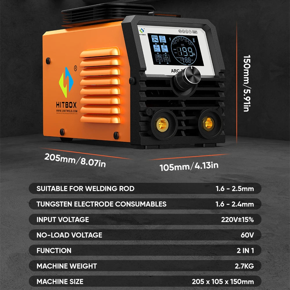 Hitbox Arc200s Mini Arc Mma Welding Machine