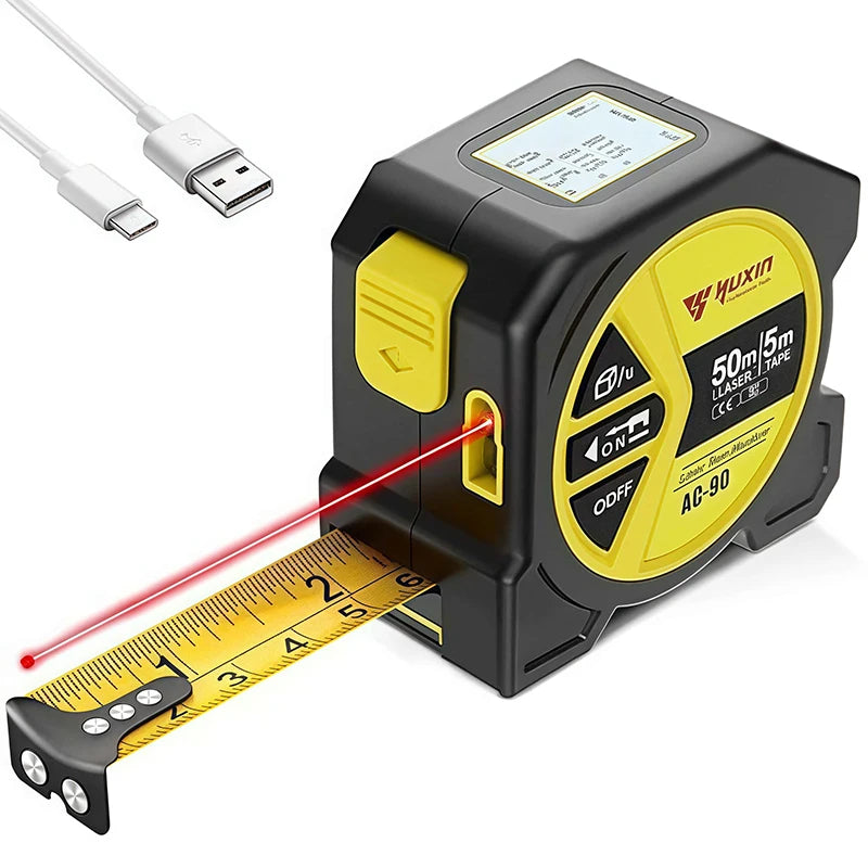 Digital Laser Display Steel Hybrid Tape Measure