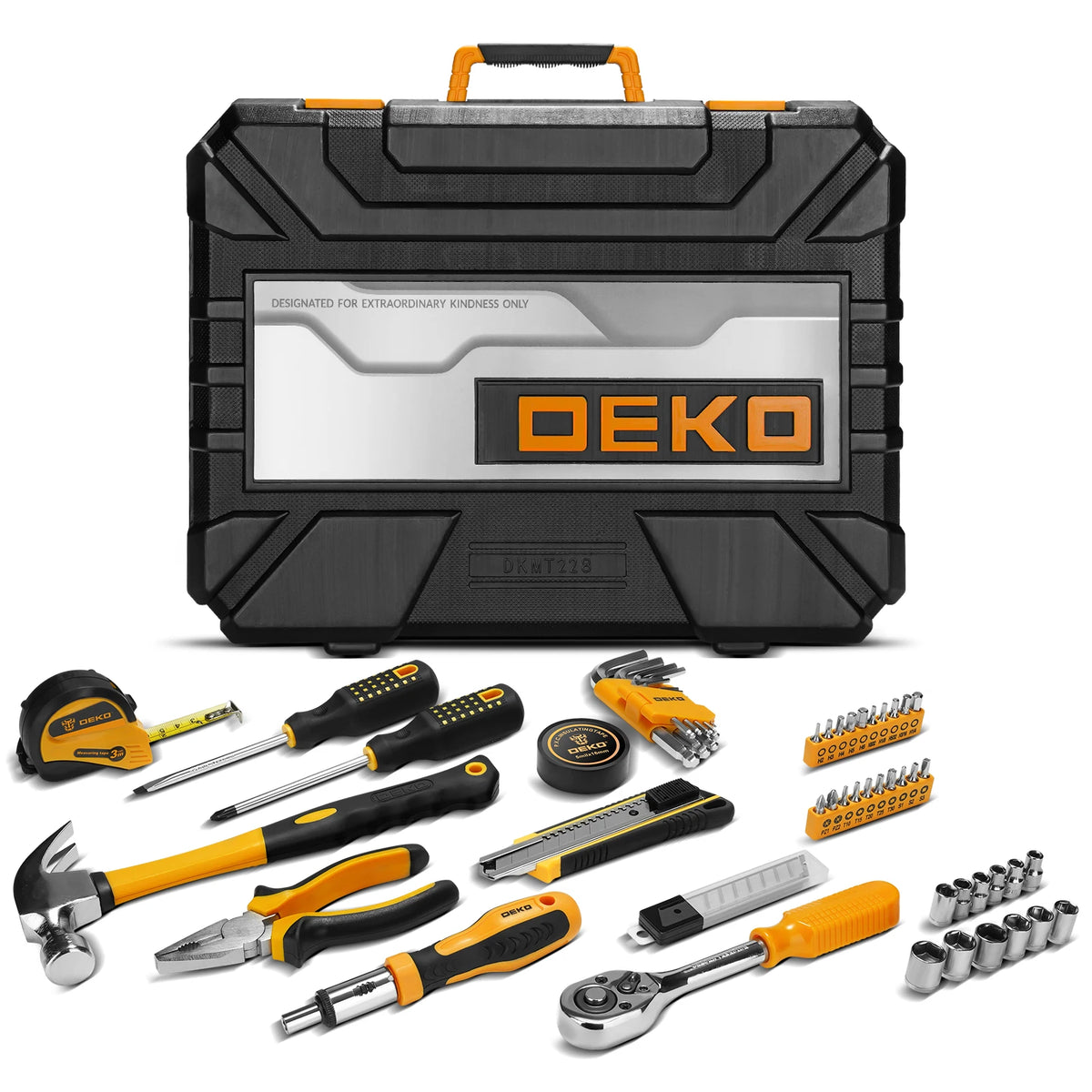 DEKO 228 Piece Hand Tool Set With Storage Box