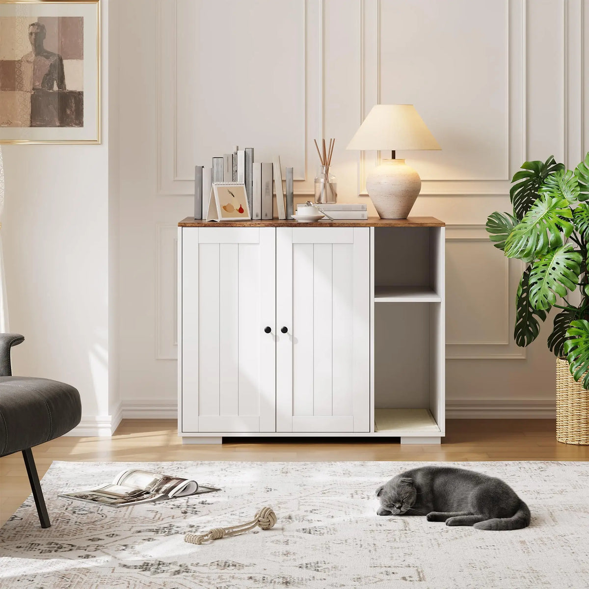 HiMISS Dog Proof Litter Robot Enclosure With Collector