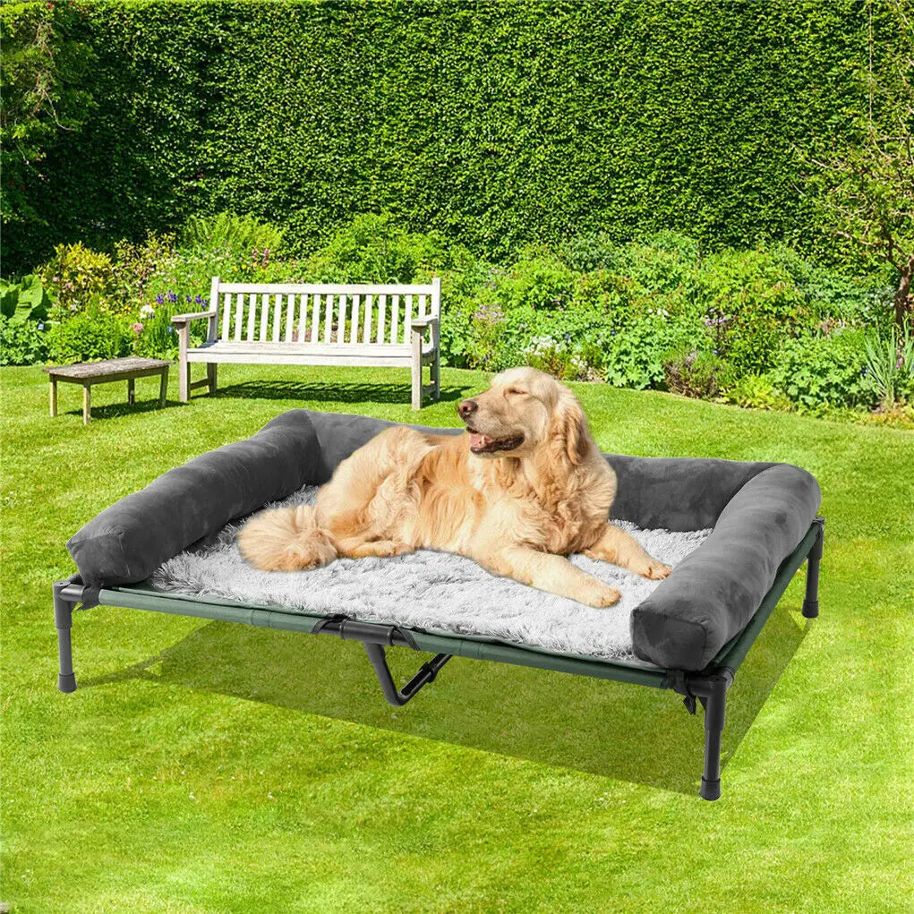 Bingopaw Metal Elevated Pet Bed Detachable Cooling Bolster