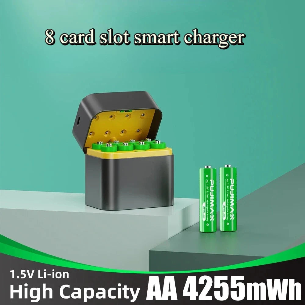Intelligent USB Battery Charger With LED Display Aa Aaa