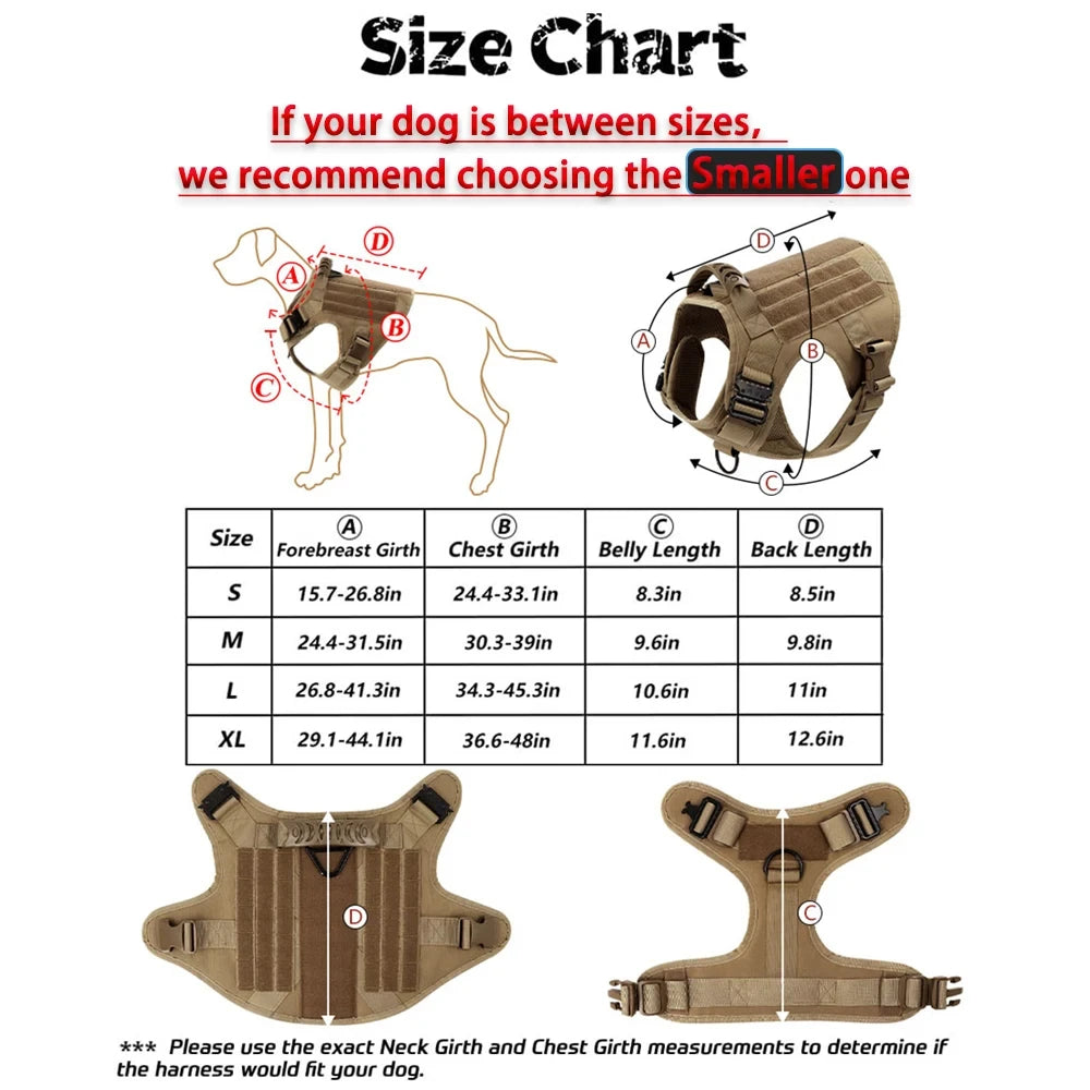 PetraVel Tactical Dog Harness And Collar Set