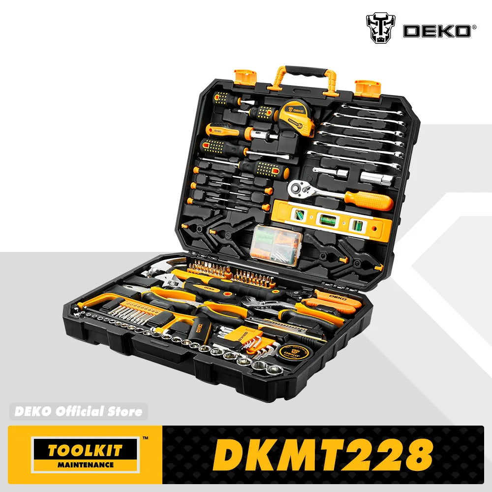 DEKO 228 Piece Hand Tool Set With Storage Box