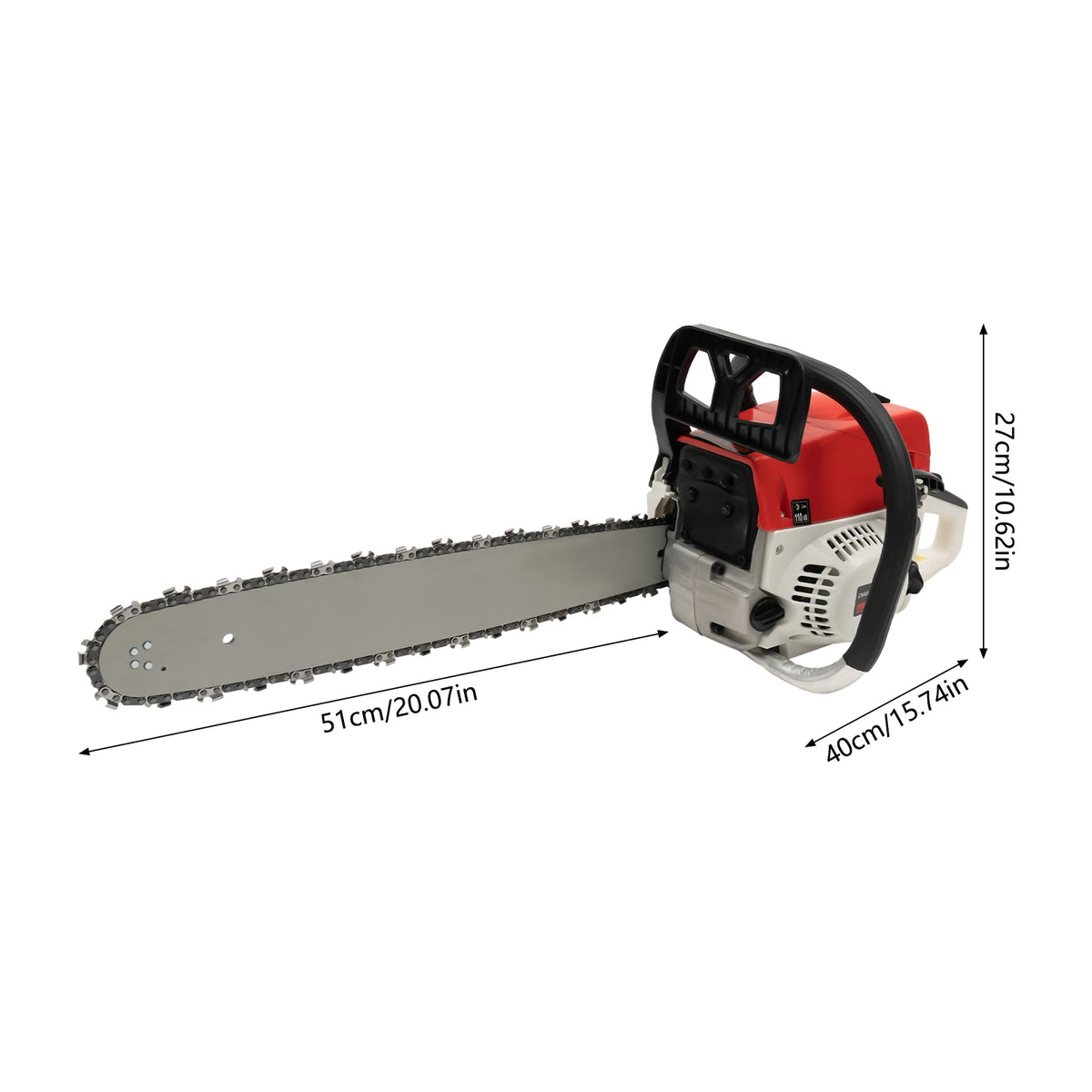 Heavy Duty Gasoline Chainsaw With 52CC Engine