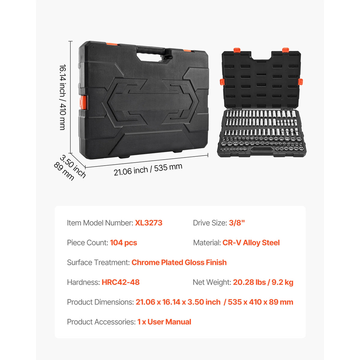 SucceBuy Socket And Ratchet Tool Kit