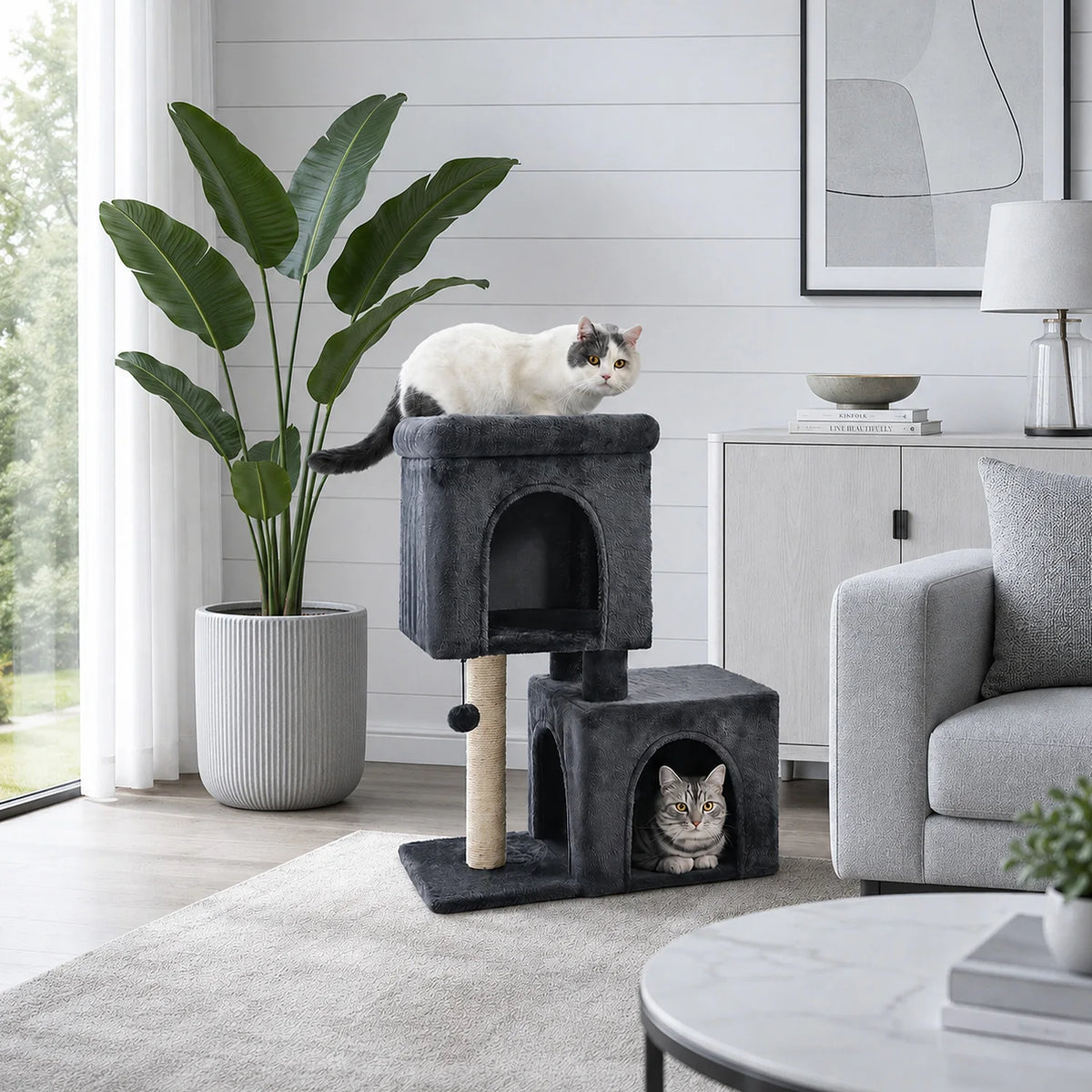 PAWZ Road Two Tier Cat Tree With Sisal Posts