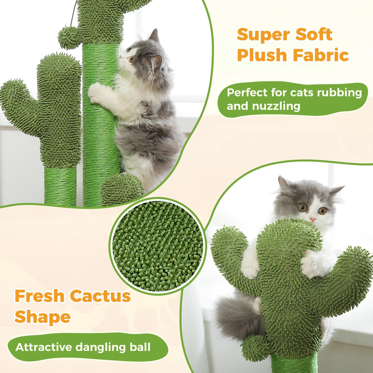 Pawz Road Cactus Cat Scratching Post With Sisal Poles