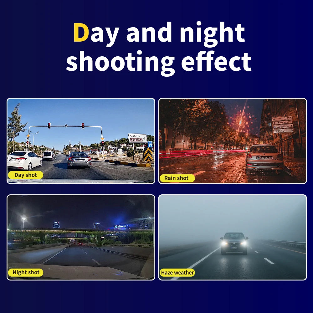 Caicyto 1080P 3Lens Dashcam With Rear Camera