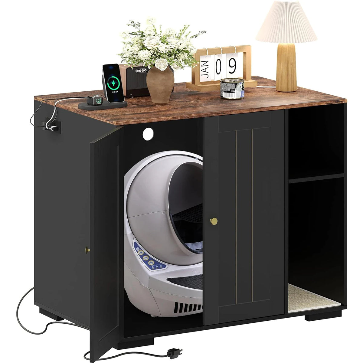 HiMISS Dog Proof Litter Robot Enclosure With Collector