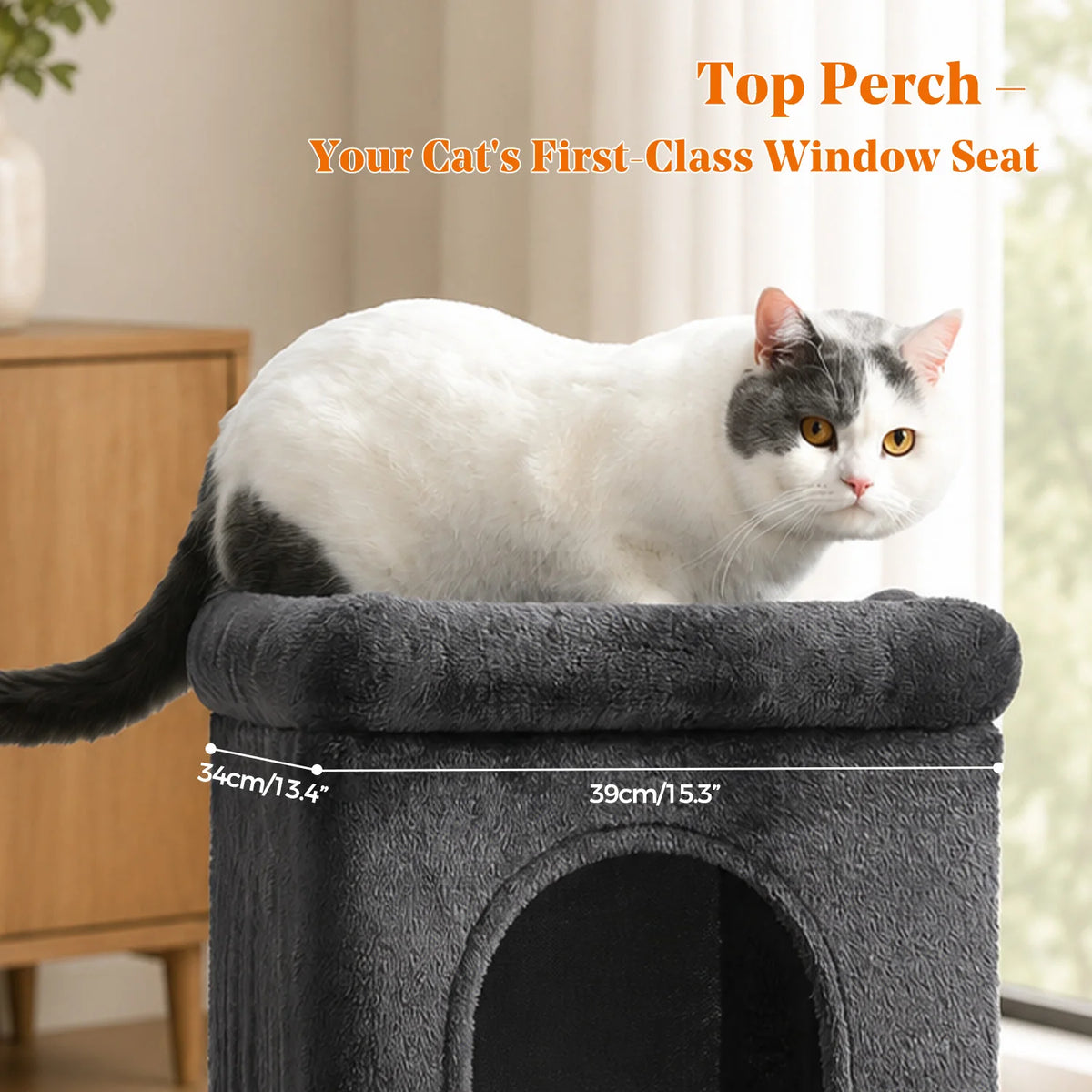 PAWZ Road Two Tier Cat Tree With Sisal Posts