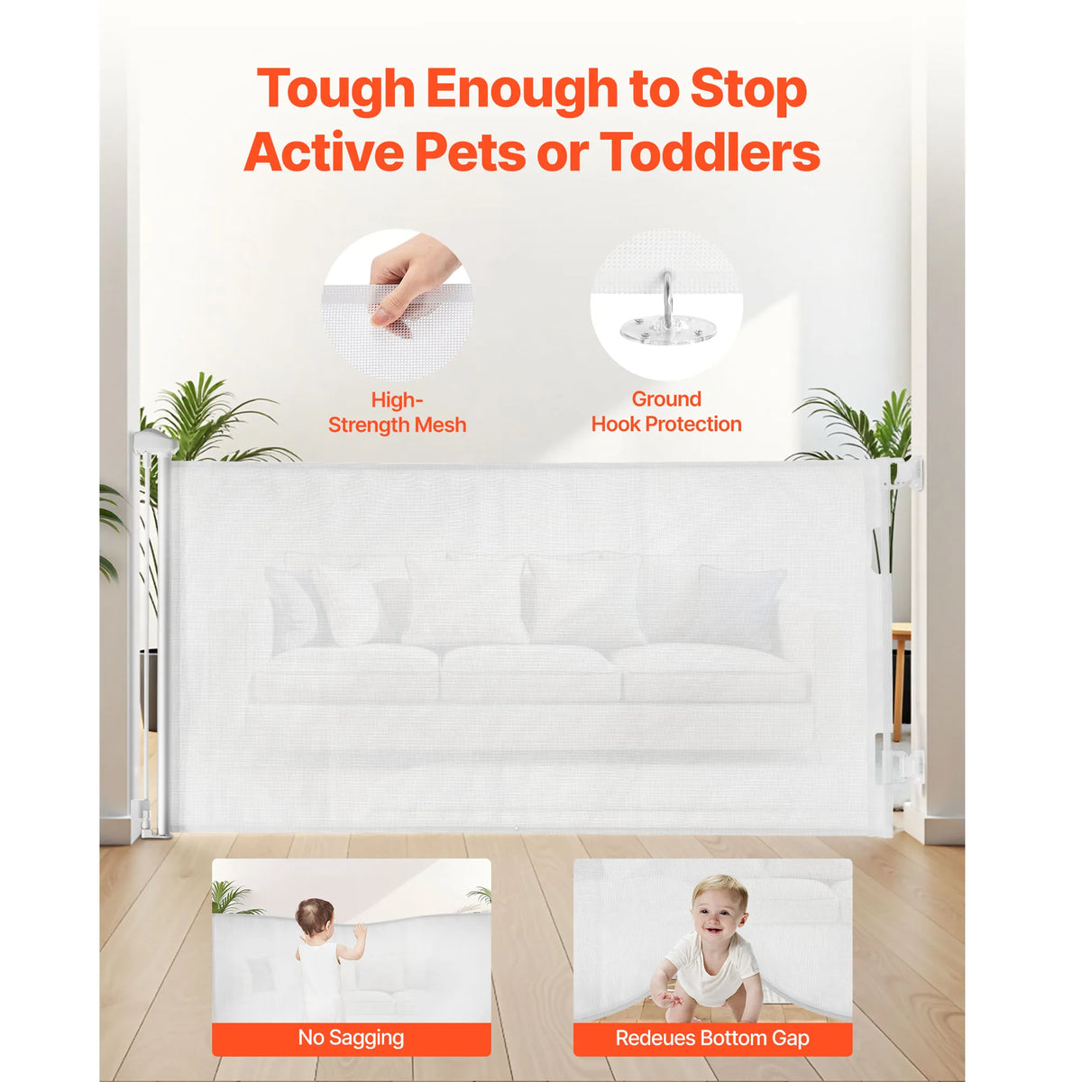 SucceBuy Retractable Baby And Pet Safety Gate