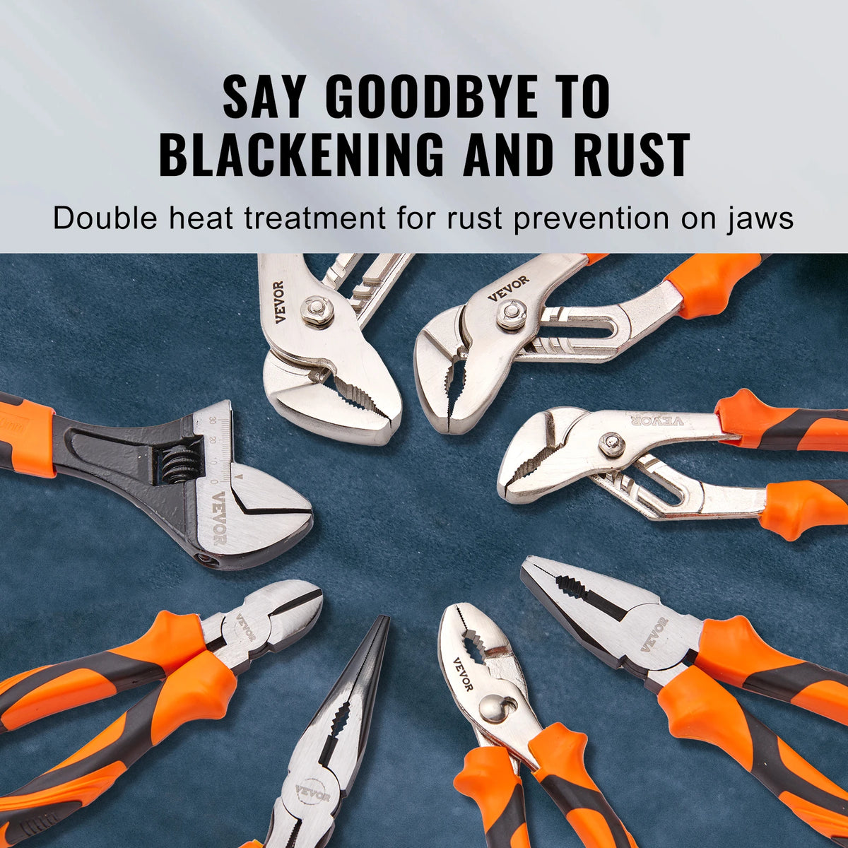 SucceBuy 8 Piece Pliers Set with Adjustable Wrench