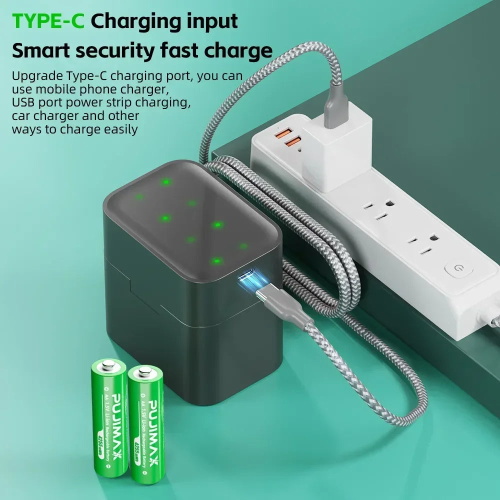 Intelligent USB Battery Charger With LED Display Aa Aaa