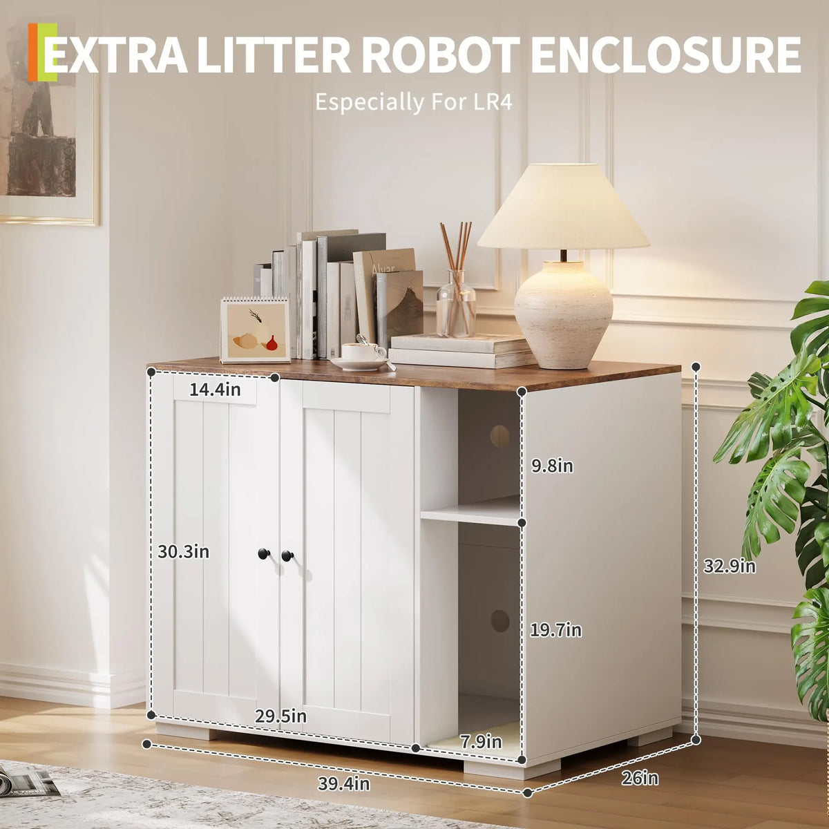 HiMISS Dog Proof Litter Robot Enclosure With Collector