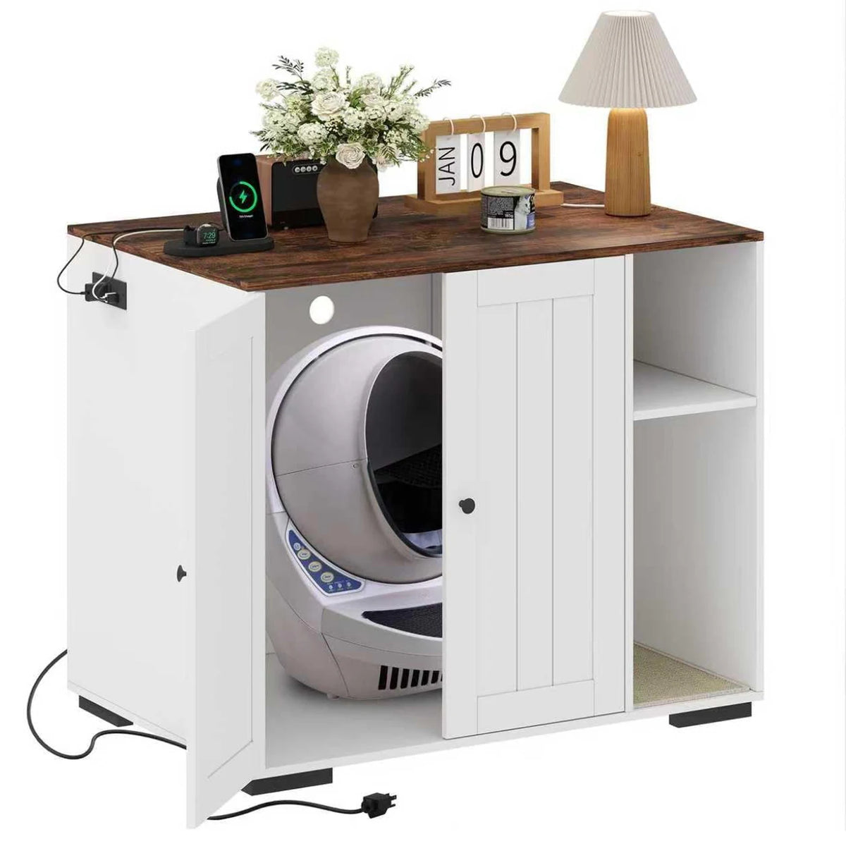 HiMISS Dog Proof Litter Robot Enclosure With Collector