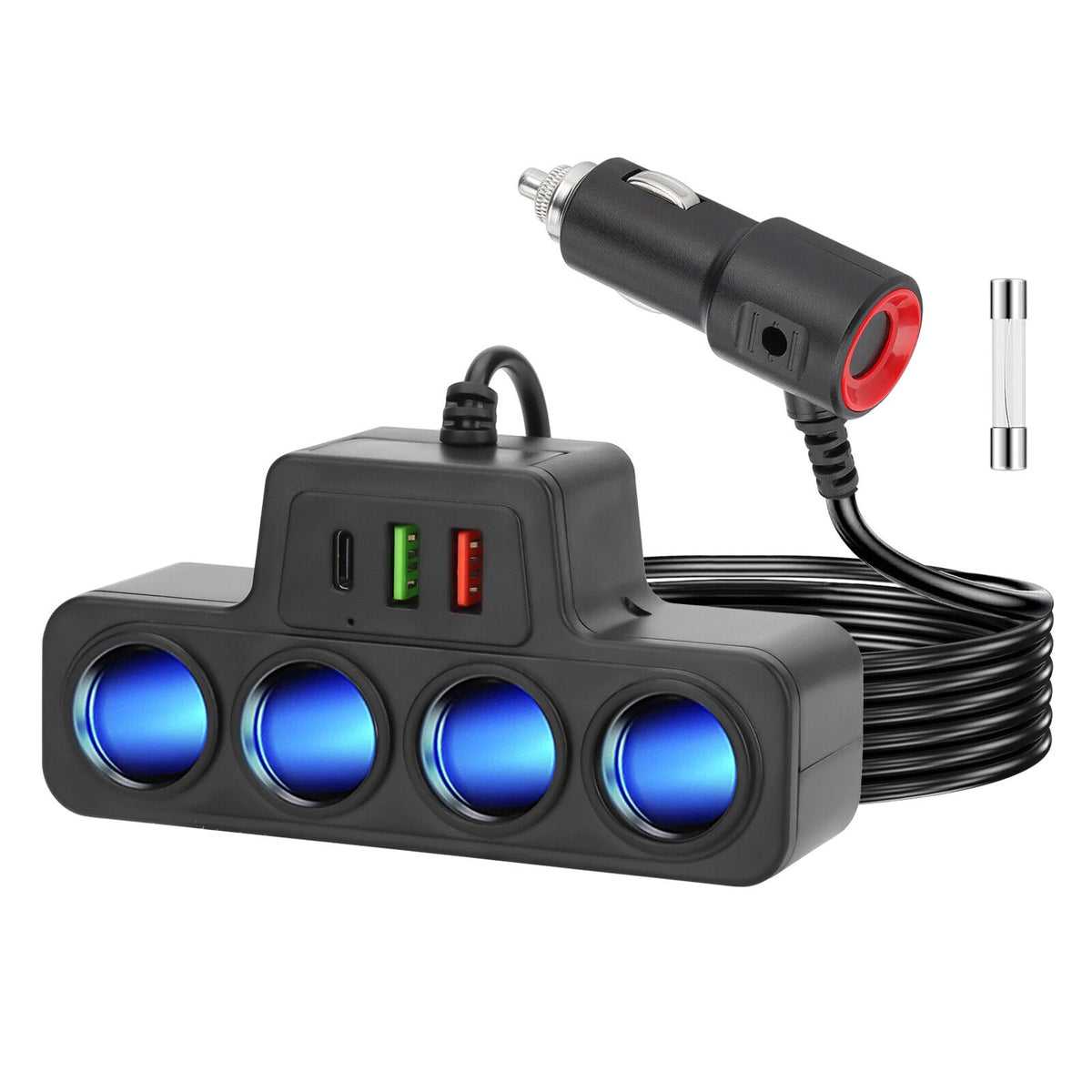 Four Port Car Quick Charge Power Adapter