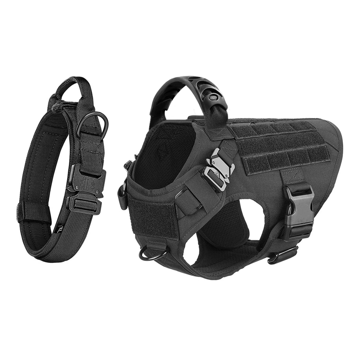 PetraVel Tactical Dog Harness And Collar Set