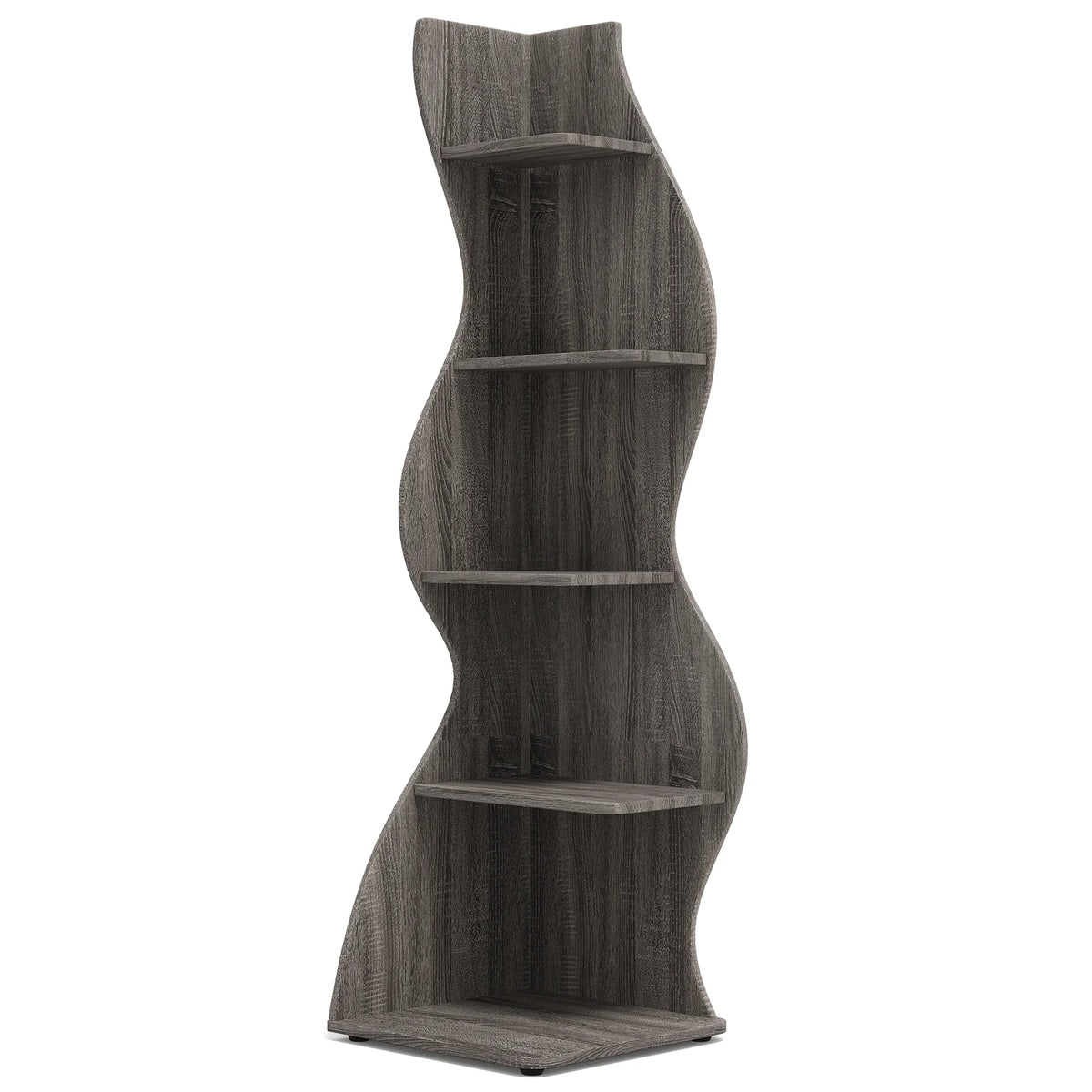 Tribesigns Modern Corner Shelf Bookshelf Storage Rack