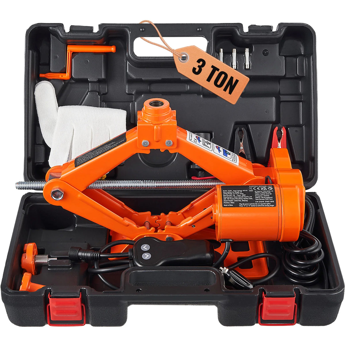 SucceBuy 5 Ton Electric Hydraulic Car Jack Portable 12V